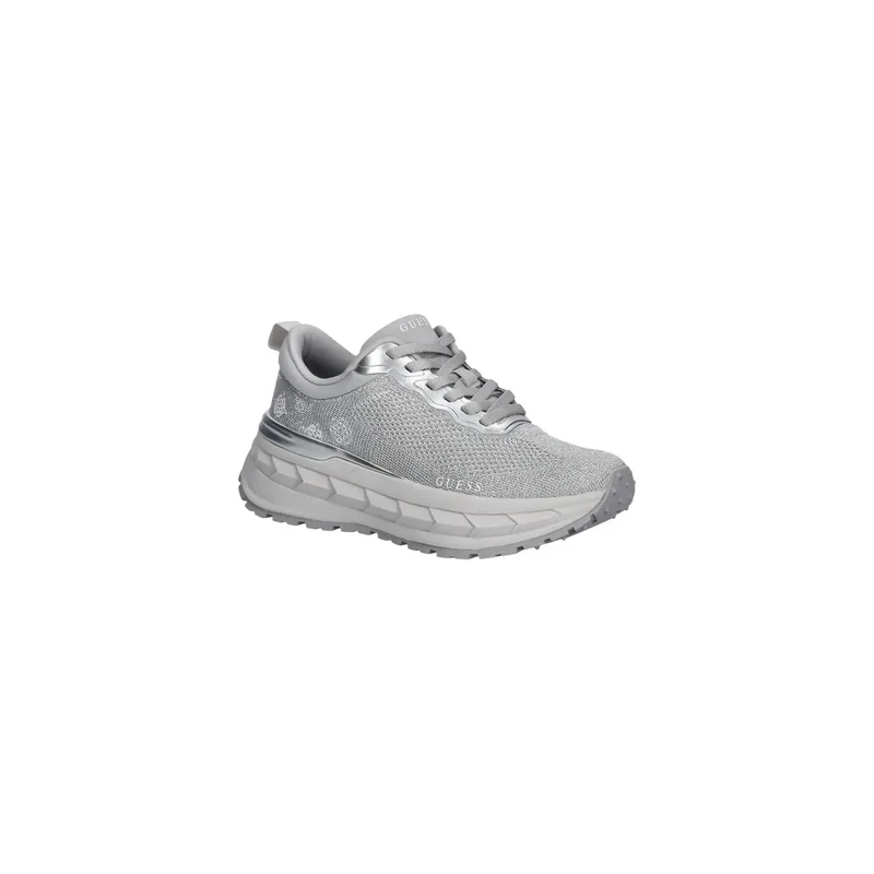 Guess Damen-Sneaker aus Polyester, silberfarben, Slipper