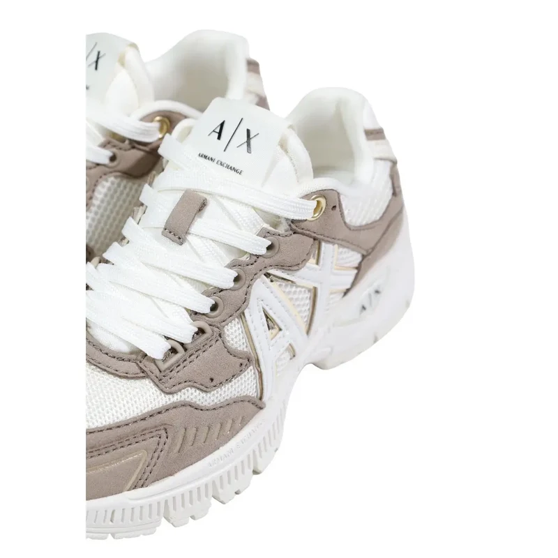 Armani Exchange Frauen Sneakers Braunes Elastan-Polyamid