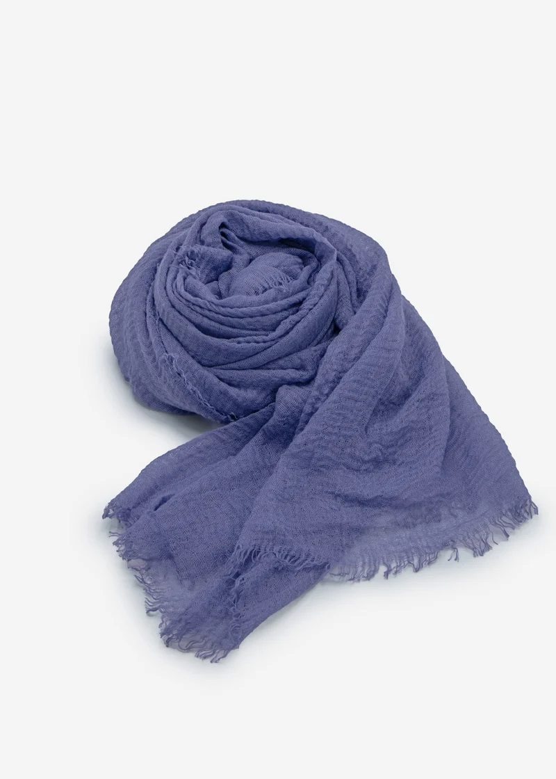 Musselin Schal - jeansblau