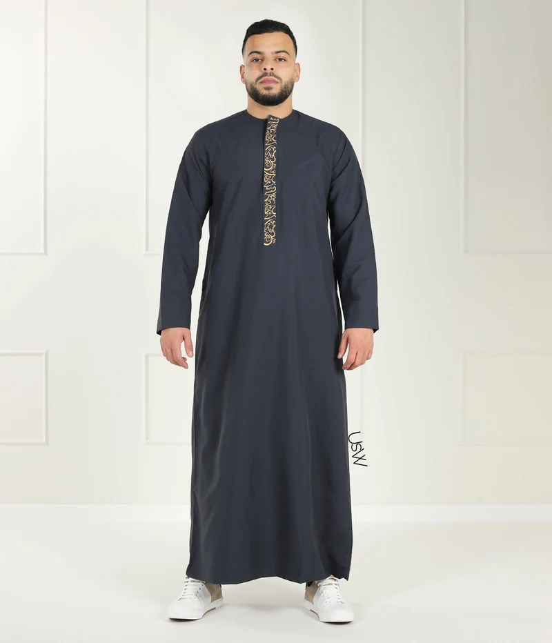 Qamees Arabesque Grau Schwarz