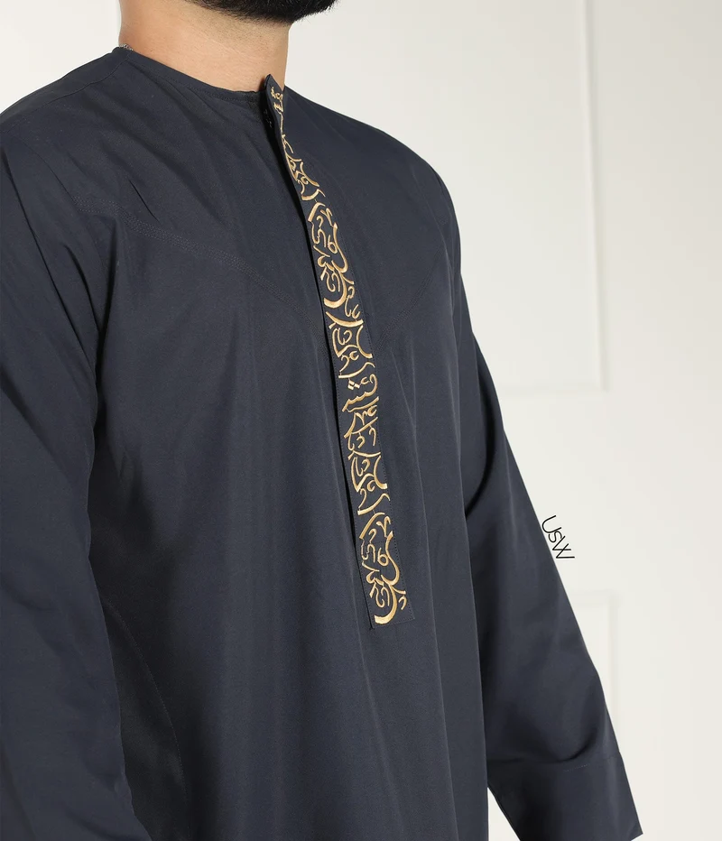 Qamees Arabesque Grau Schwarz