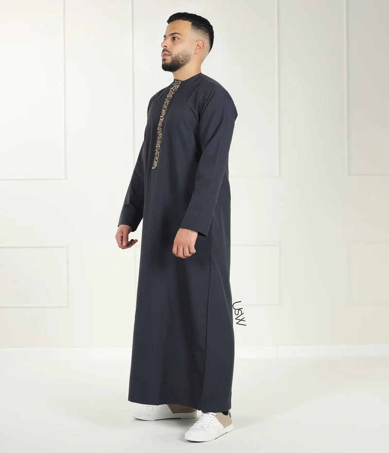 Qamees Arabesque Grau Schwarz