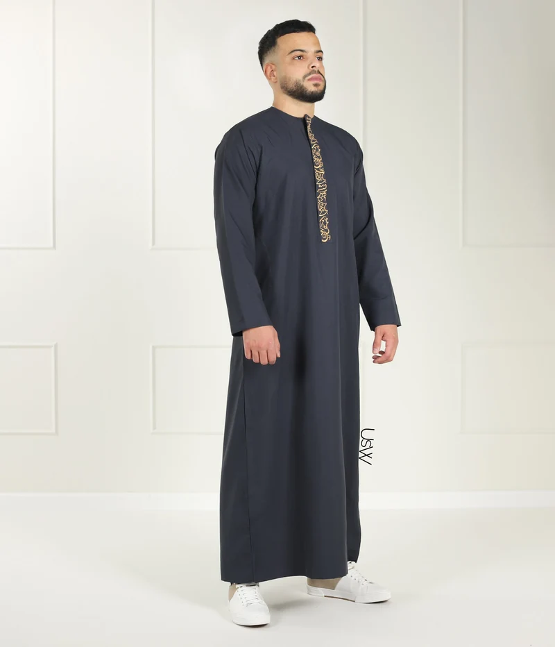 Qamees Arabesque Grau Schwarz