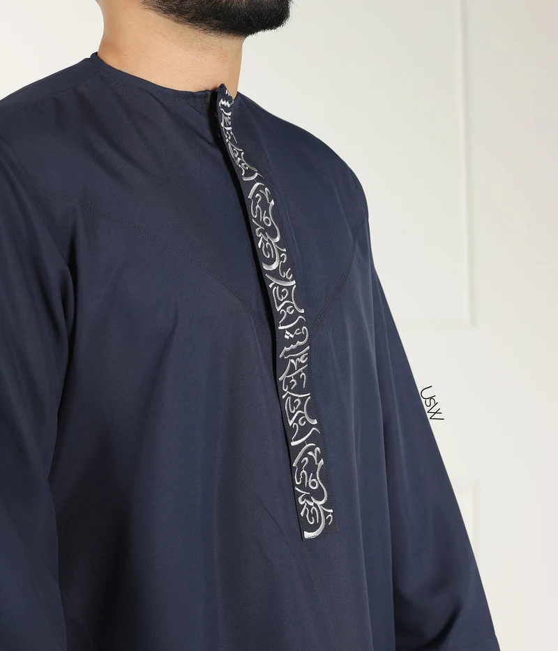 Qamees Arabesque Marineblau