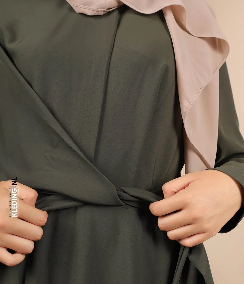 A-Linie Abaya Houda - Armeegrün