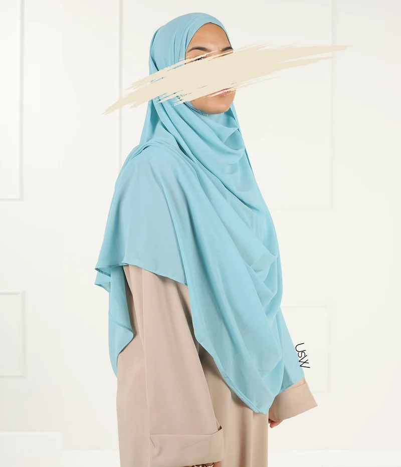 Vollständiger Sofort-Hijab XXL - Eisberg