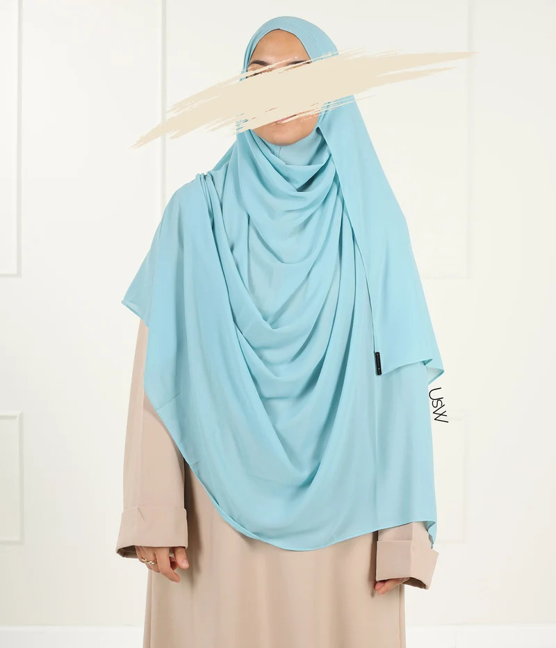 Vollständiger Sofort-Hijab XXL - Eisberg