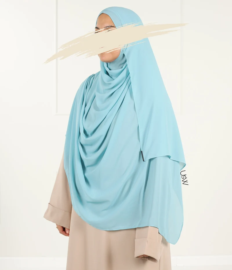 Vollständiger Sofort-Hijab XXL - Eisberg