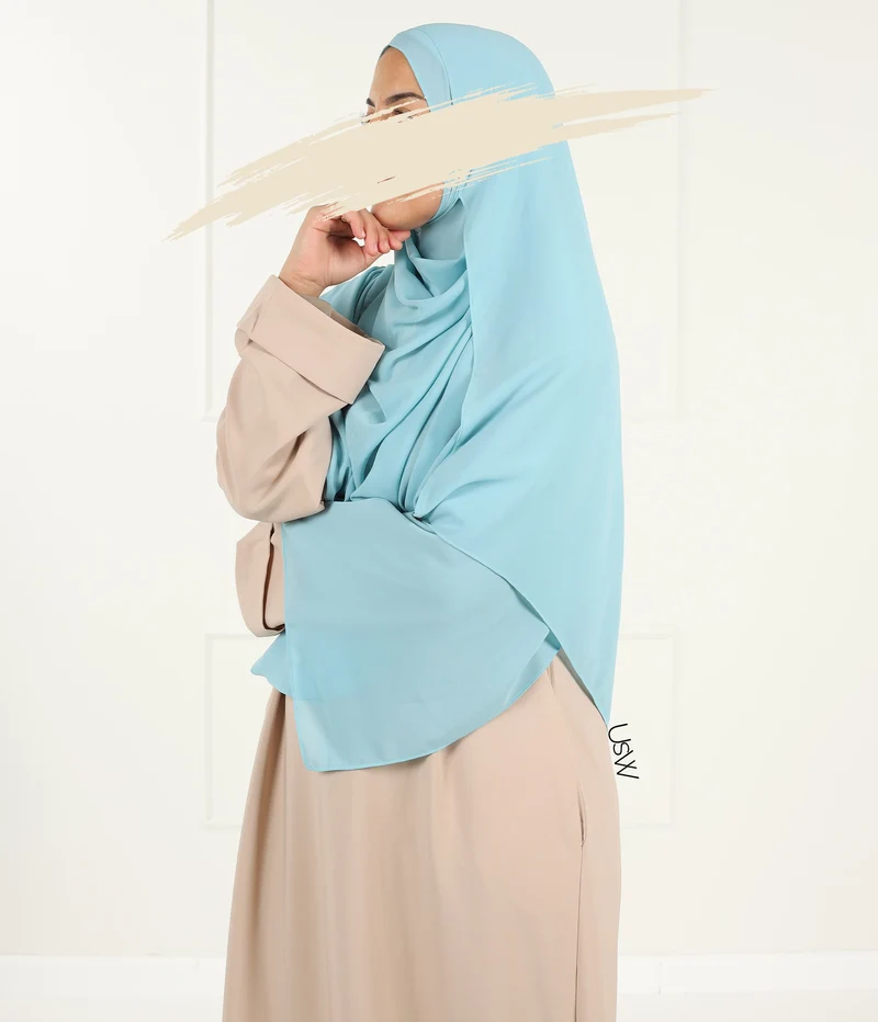 Vollständiger Sofort-Hijab XXL - Eisberg