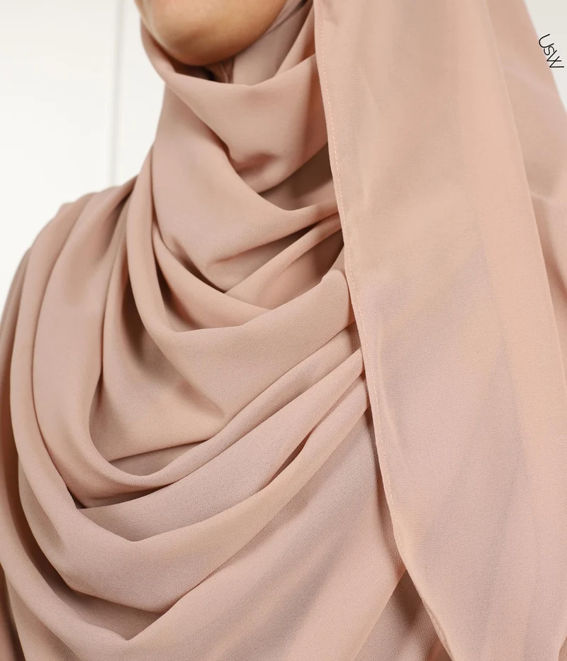 Vollständiger Sofort-Hijab XXL - Blasser Pfirsich