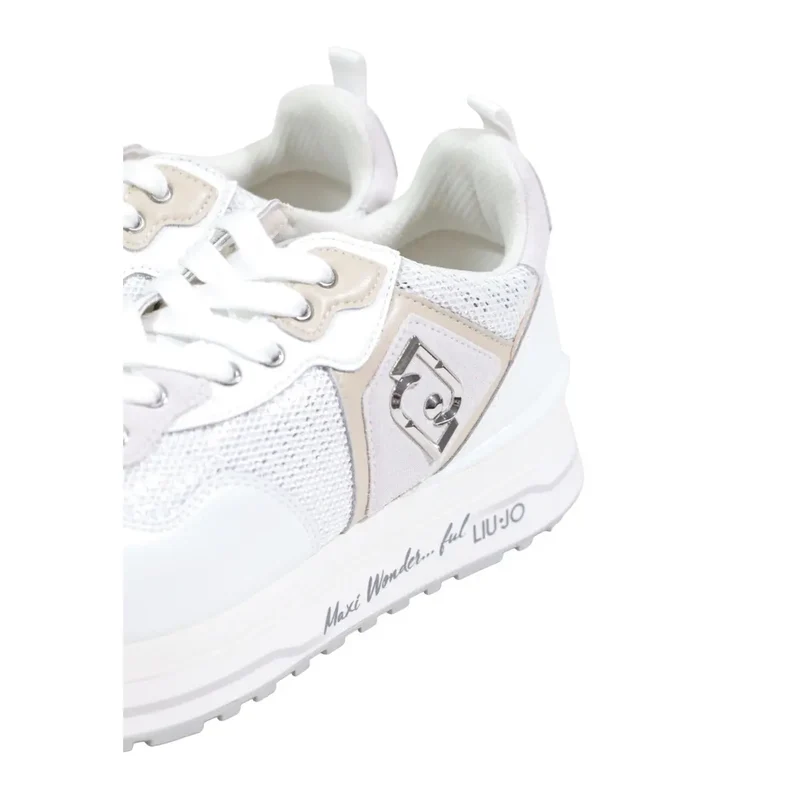 Liu Jo Frauen Sneakers Weiße Polyurethan-Freizeitschuhe