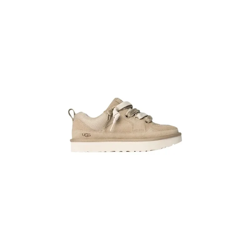 Ugg Damen Beige Wildleder Schnürschuhe Sneakers