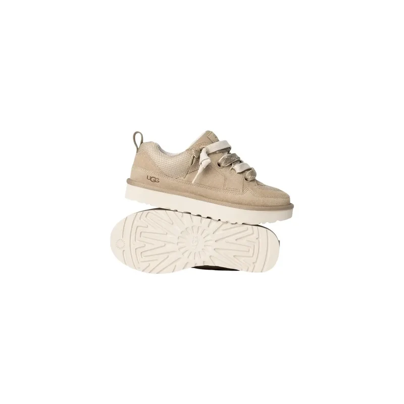 Ugg Damen Beige Wildleder Schnürschuhe Sneakers