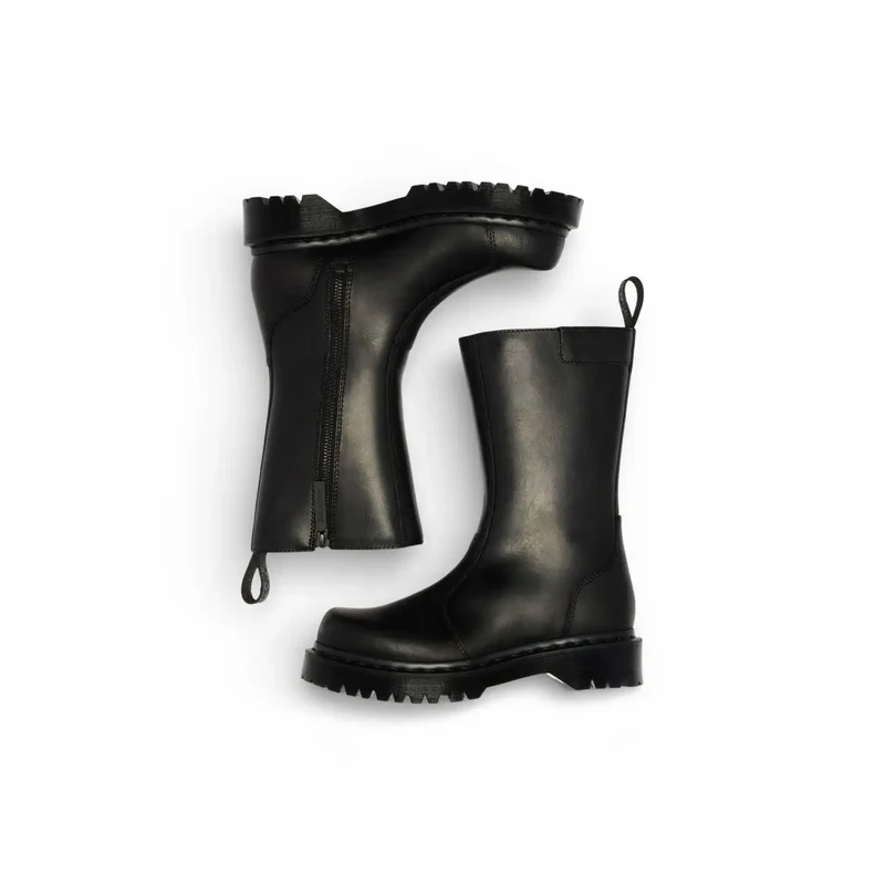 Dr. Martens Damen-Ankle-Boots aus schwarzem Leder Boots Reißverschluss