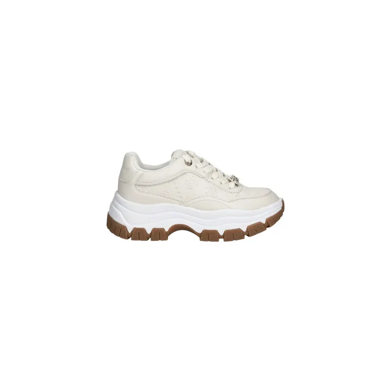Guess Weiße Frauen Sneakers Polyurethan-Schnürung