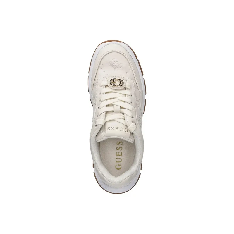 Guess Weiße Frauen Sneakers Polyurethan-Schnürung