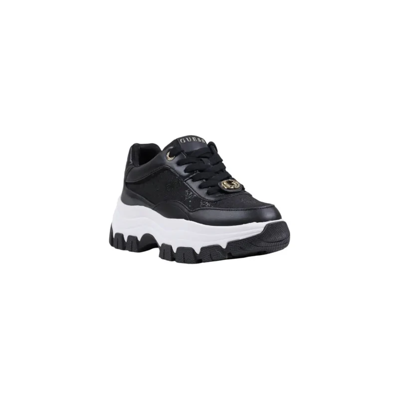 Guess Schwarze Frauen Sneakers Synthetik Schnürung