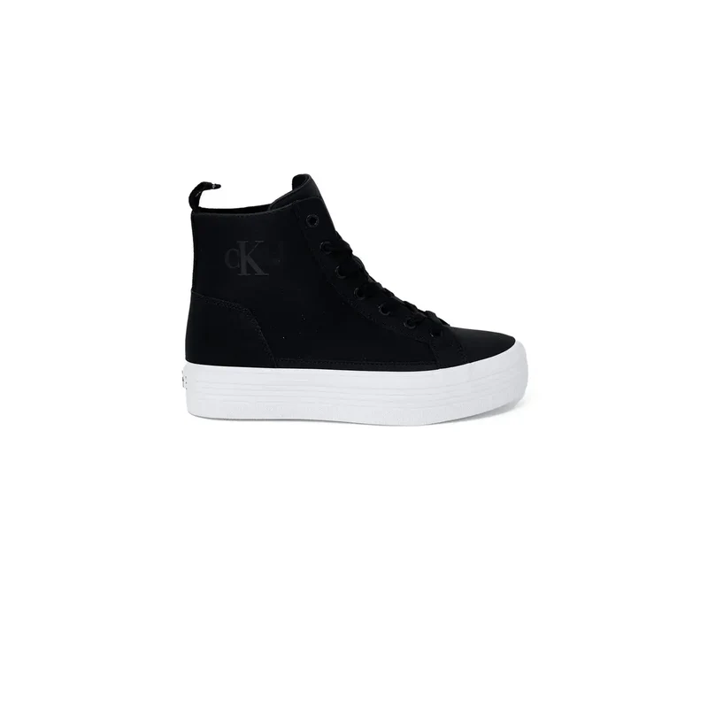 Calvin Klein Frauen Sneakers Schwarzes Textil, Größe 4