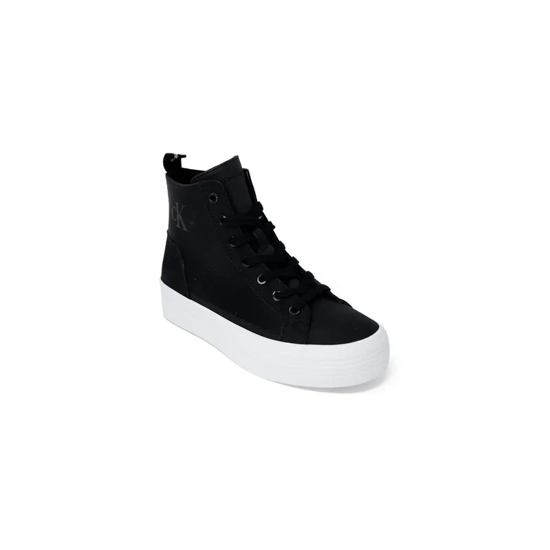 Calvin Klein Frauen Sneakers Schwarzes Textil, Größe 4