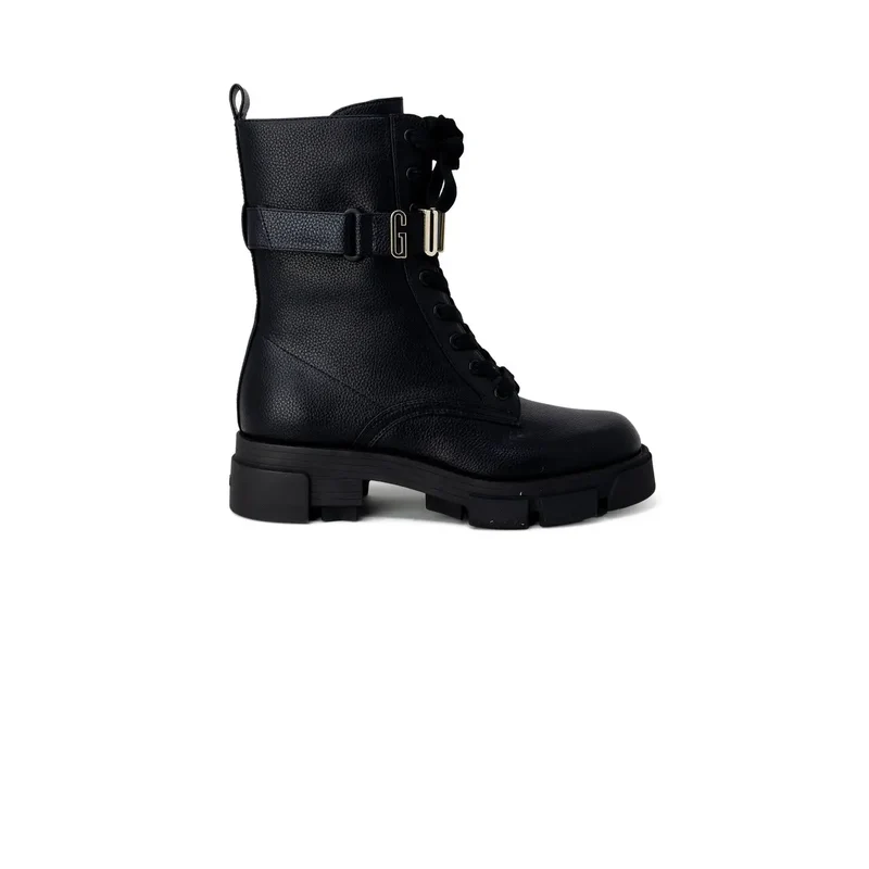 Guess Damen-Ankle-Top aus schwarzem Kunstleder Boots Größe 4,5