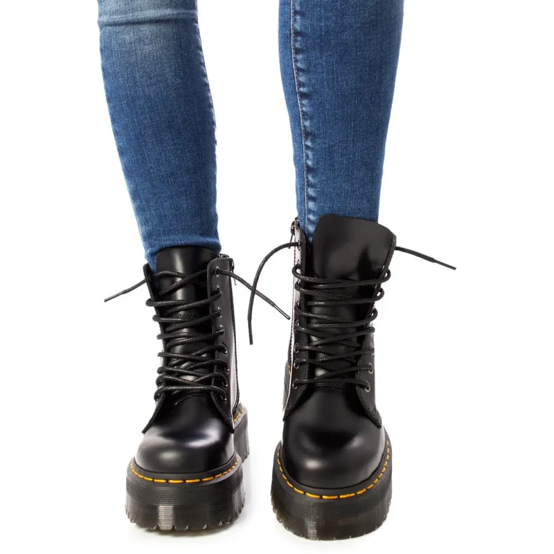Dr. Martens Damen Schwarze Lederschnürung Boots Größe 4