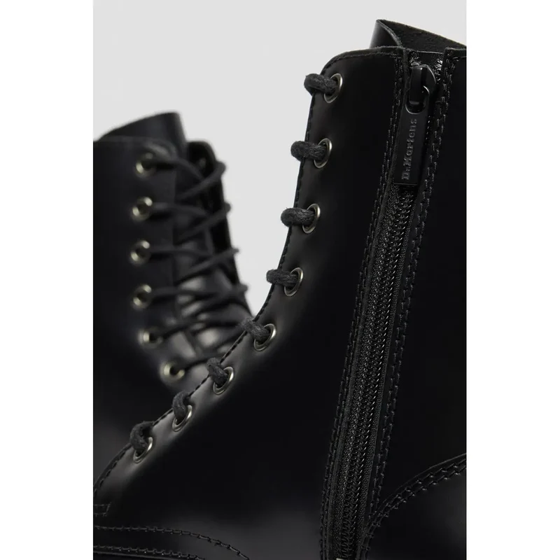 Dr. Martens Damen Schwarze Lederschnürung Boots Größe 4