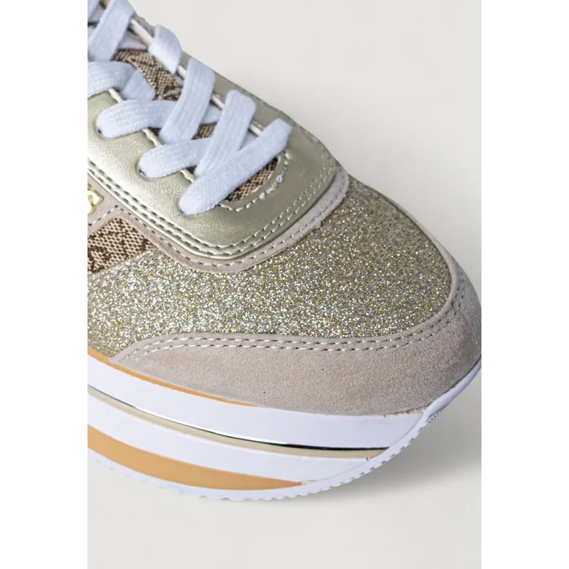 Guess Damen Beige Sneakers Sportlicher Slip-On aus Polyester