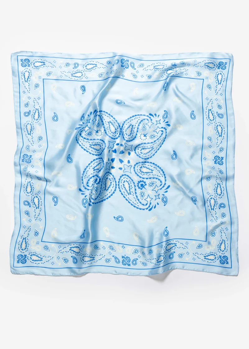 Halstuch mit Bandana-Print - blau