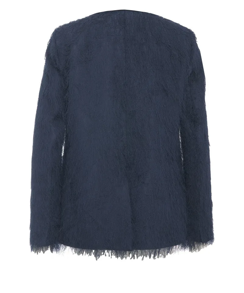 Blazer con dettagli a frange