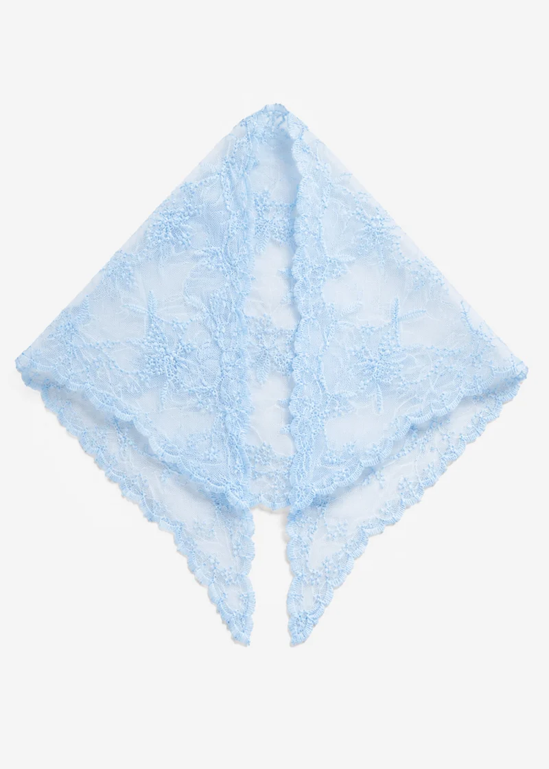 Spitzen-Tuch - blau