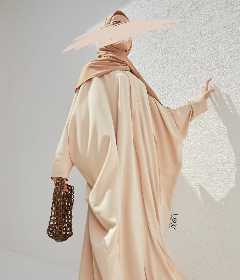 Farasha öffnen – Creme (Perl-Stretch)