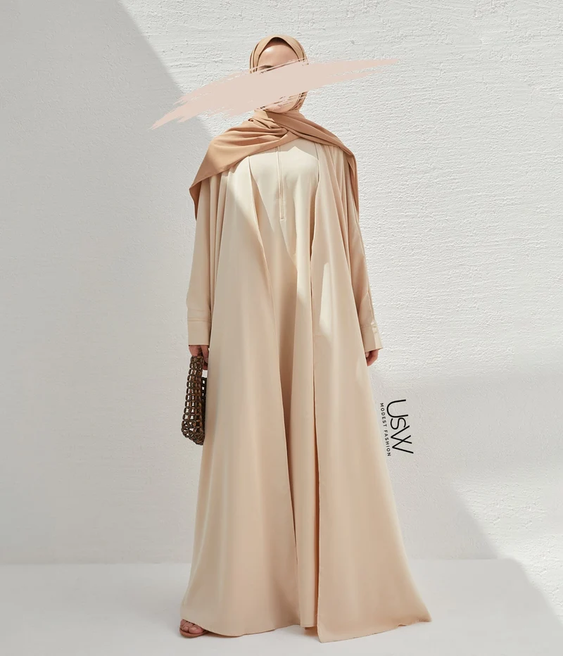 Farasha öffnen – Creme (Perl-Stretch)