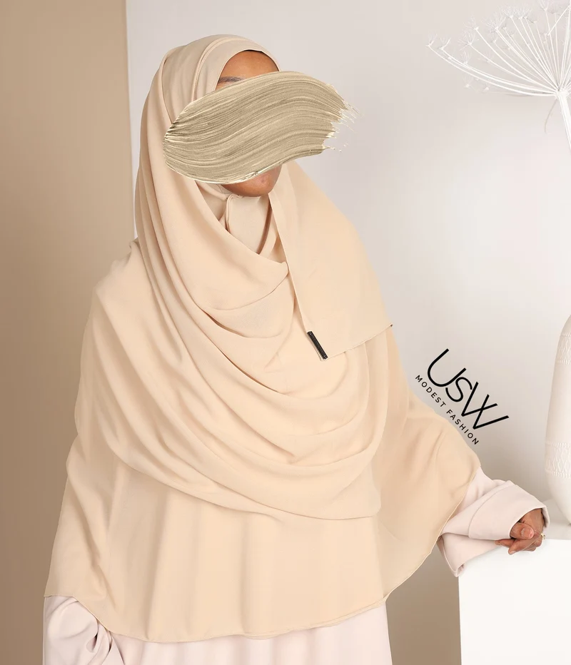 Vollständiger Sofort-Hijab XL - Nackt