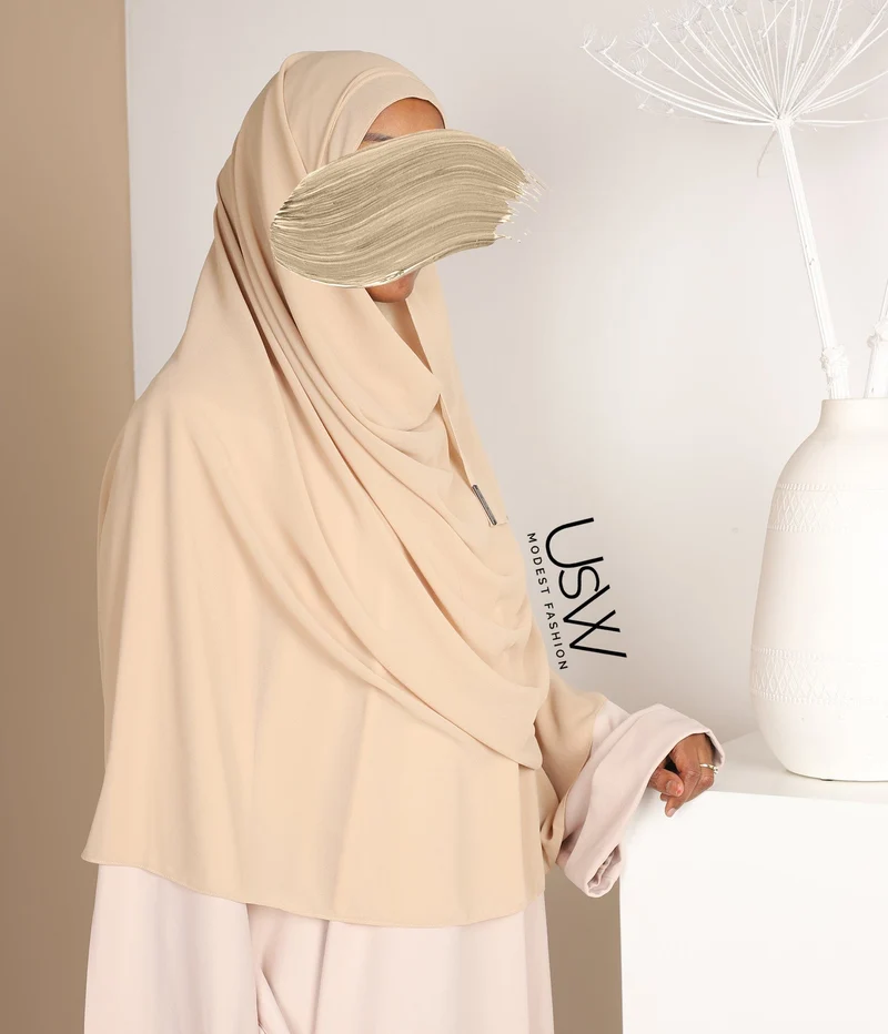 Vollständiger Sofort-Hijab XL - Nackt