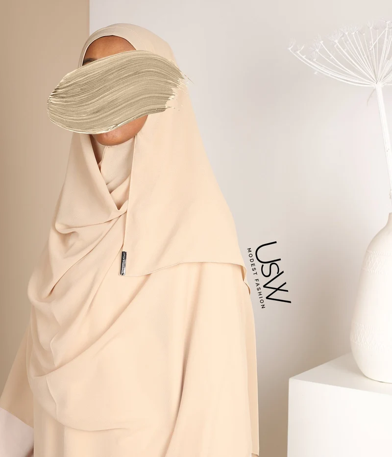 Vollständiger Sofort-Hijab XL - Nackt