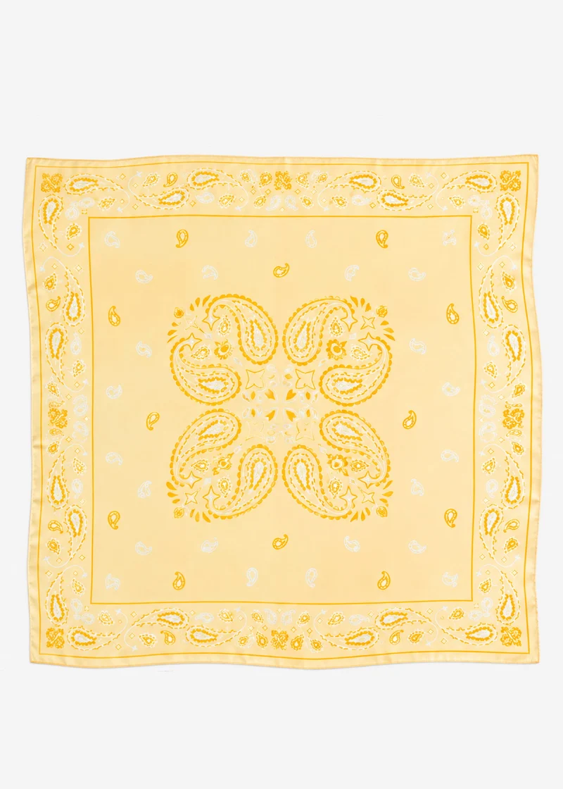 Halstuch mit Bandana-Print - gelb