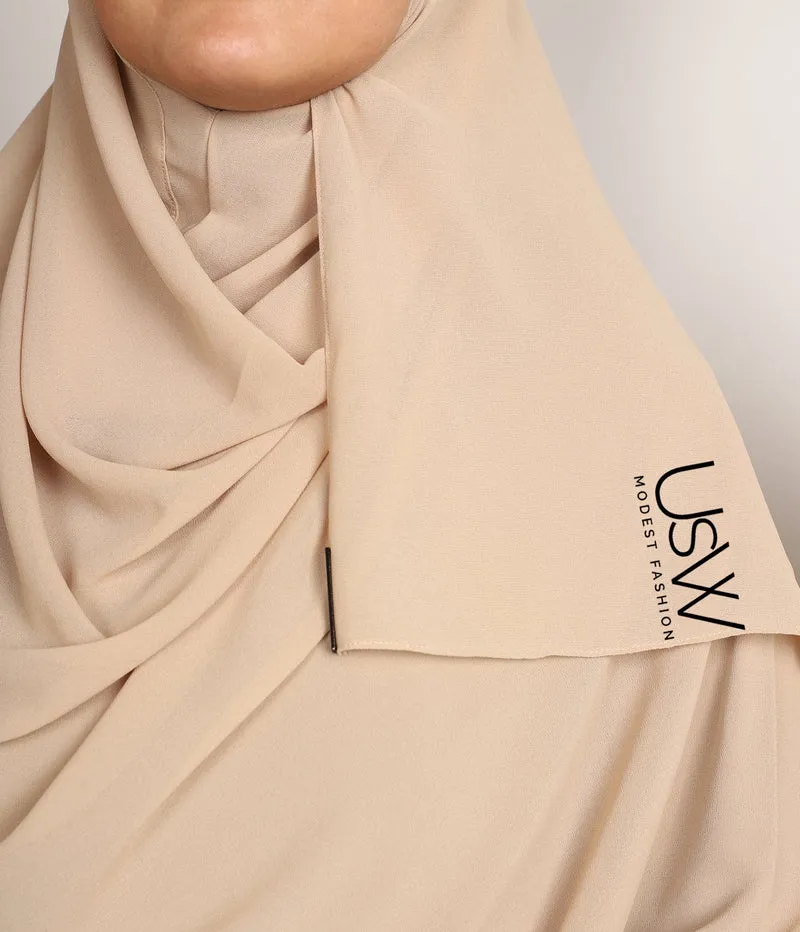 Vollständiger Sofort-Hijab XXL - Nackt