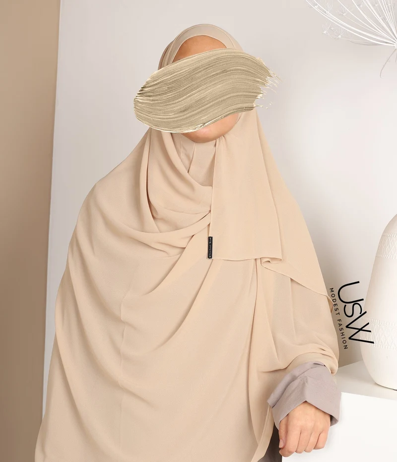 Vollständiger Sofort-Hijab XXL - Nackt