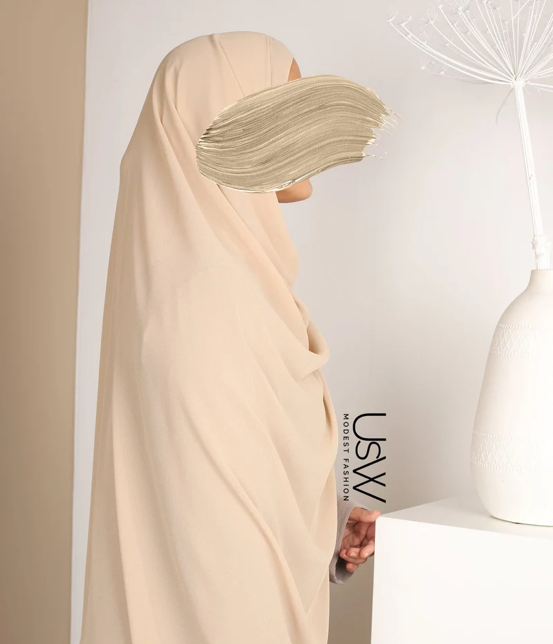 Vollständiger Sofort-Hijab XXL - Nackt
