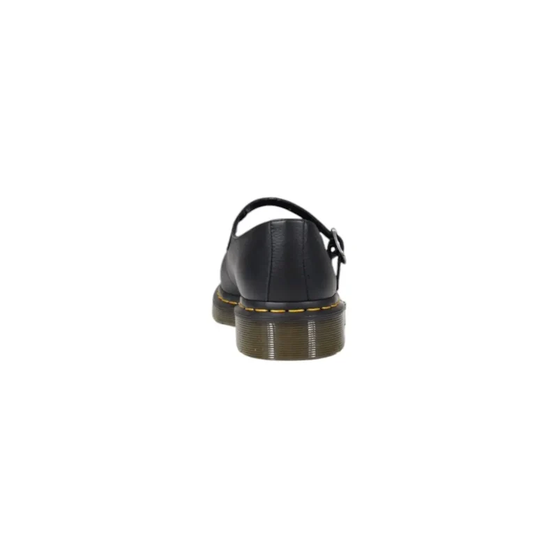Dr. Martens Damen-Slipper aus schwarzem Leder mit Schnalle