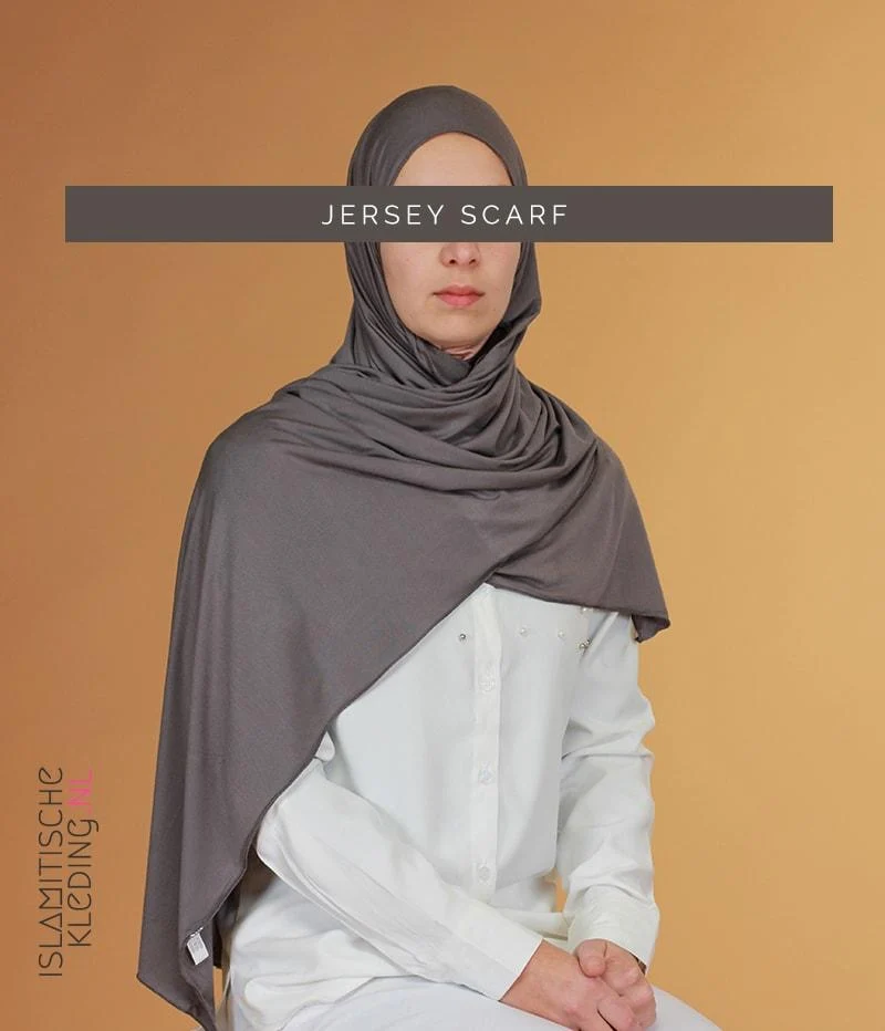 Maxi-Jersey-Schal – Asche