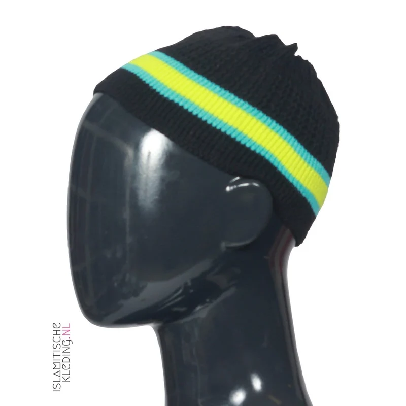Kufi Kinder Isa Black Flor