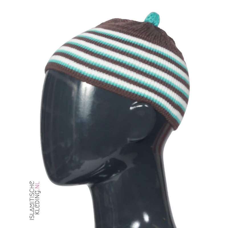 Kufi Kids Bilal Braun L-Blau