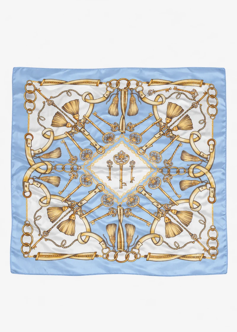 Halstuch mit Print - blau