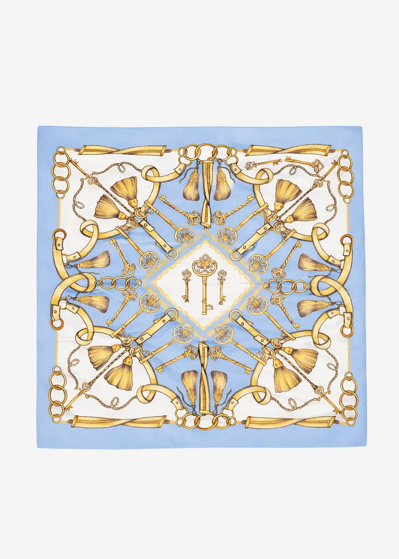 Halstuch mit Print - blau