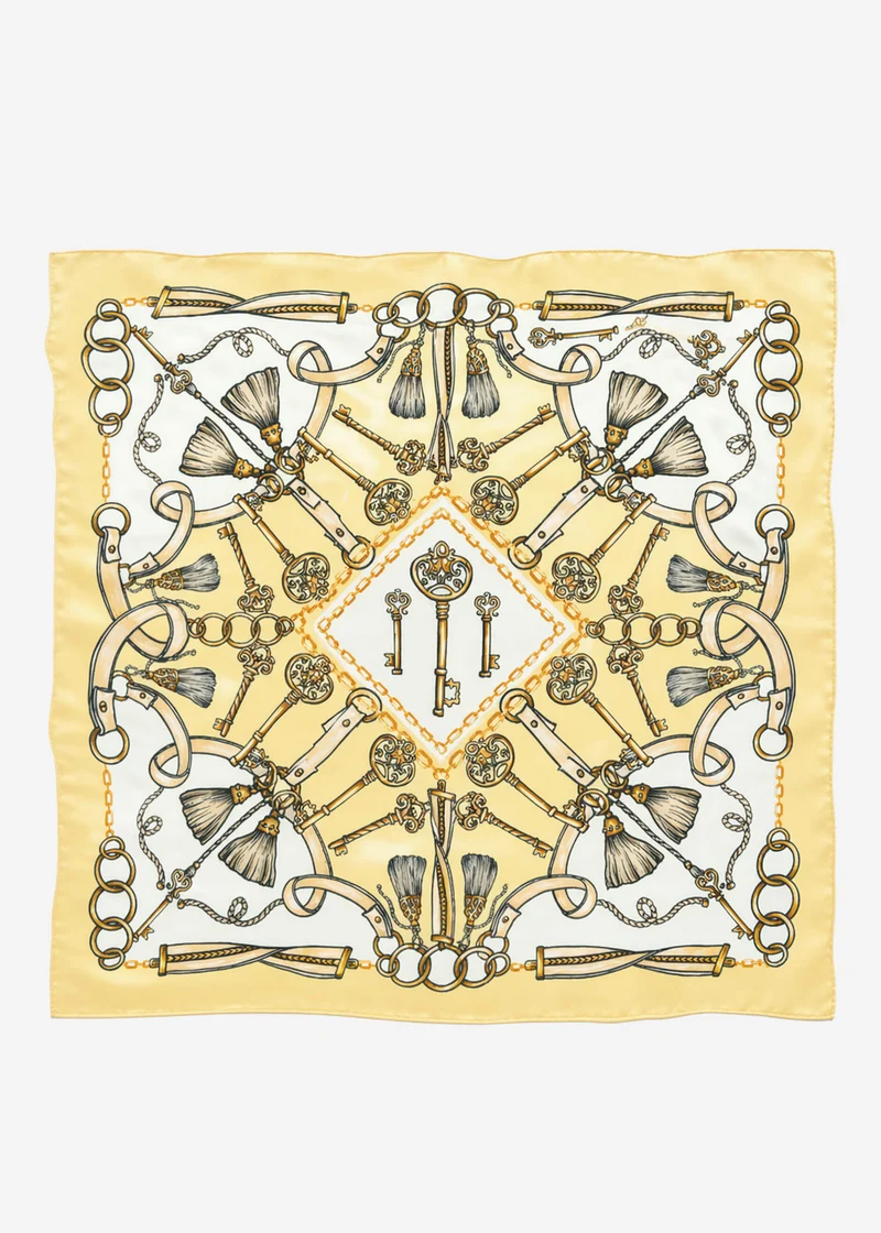 Halstuch mit Print - gelb