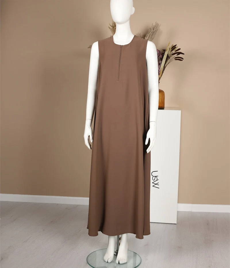 Slip Dress TAYMA - Kaffee