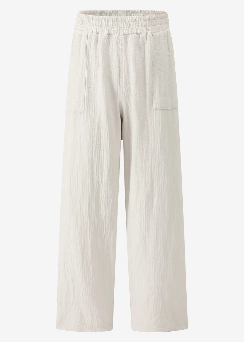 Musselin Hose - hellbeige
