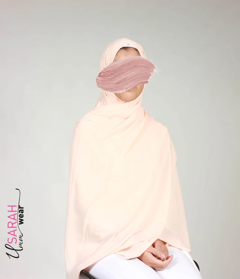 HQ Maxi Chiffon Hijab - Pfirsich