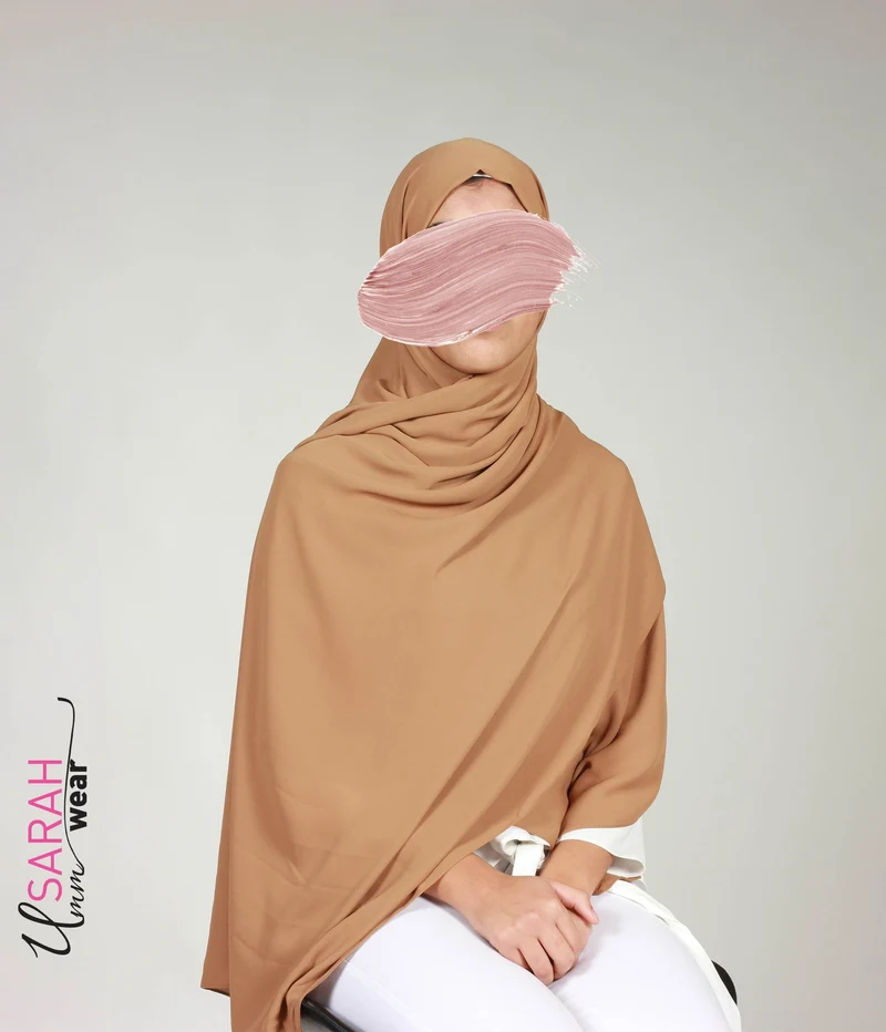 Hauptquartier Maxi Chiffon Hijab - Cork